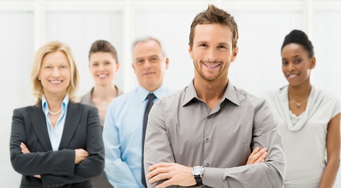 Portrait Of Happy Businesspeople