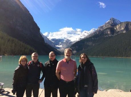 Hiking at Lake Louise and Lake Agnes with Art Owen (Stanford) and his lovely wife Patricia, Joseph Dick (UNSW) and Mike Giles (Oxford).